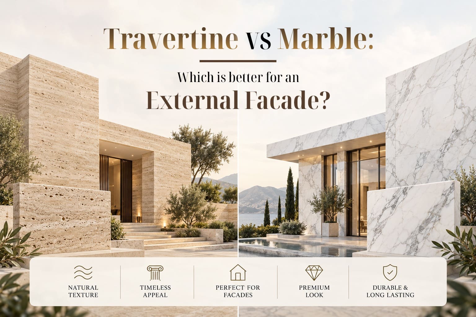 Travertine vs Marble: Which Is Better for an External Facade?